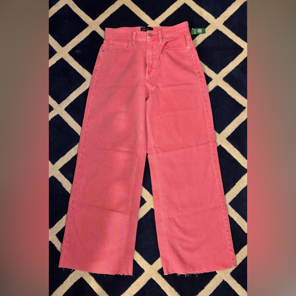GAP Barbie Pink Wide Leg Denim Pants Jeans 6 28